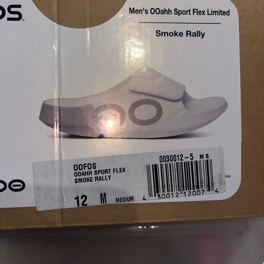 Mens’s OOFOS OOahh Sport Flex Limited - Smoke Rally Size 12 new - Picture 4 of 4